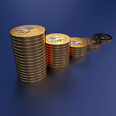 Image showing gold coins stack