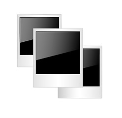 Image showing Polaroid photo frames isolated on white background.