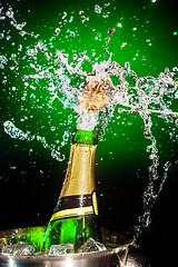 Image showing Splashing champagne