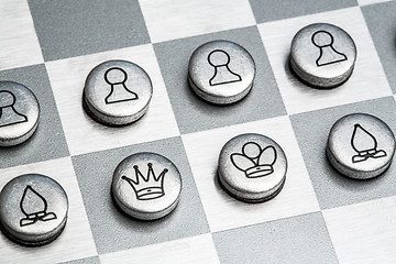 Image showing metal chess