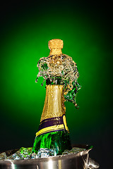 Image showing Splashing champagne