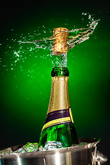 Image showing Splashing champagne