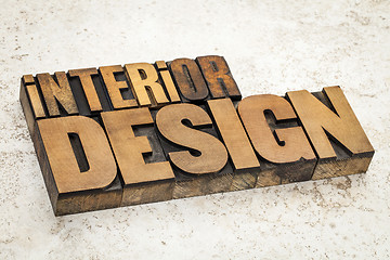 Image showing interior design in wood type