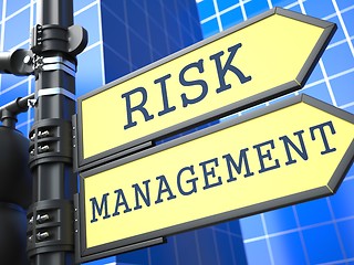 Image showing Business Concept. Risk Management Roadsign.