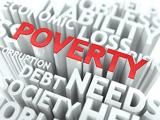 Image showing Poverty. The Wordcloud Concept.