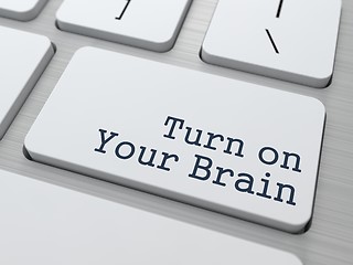 Image showing Turn On Your Brain. Motivation Concept.