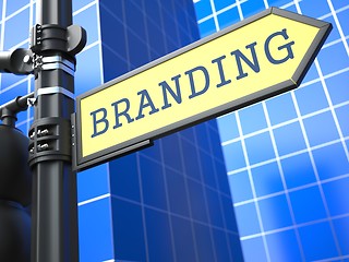 Image showing Branding Roadsign. Business Concept.