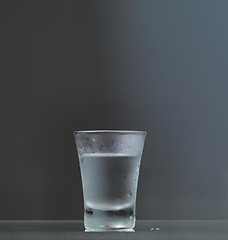 Image showing Cold vodka glass
