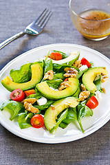 Image showing Avocado with Spinach and Feta salad
