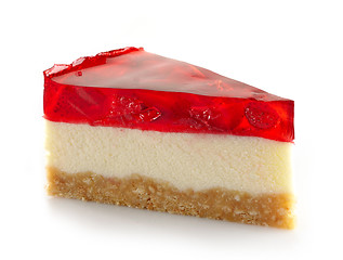 Image showing strawberry cheesecake