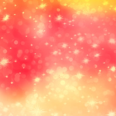 Image showing Orange abstract romantic with stars. EPS 10