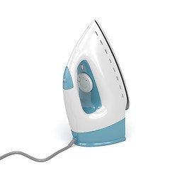 Image showing Steam iron on white