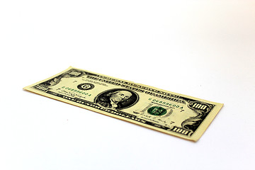 Image showing hundred dollar banknote isolated on a white