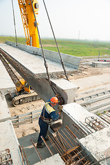 Image showing process of bridge construction