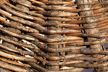 Image showing Texture of old wicker basket