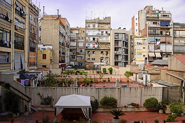 Image showing Urban backyards