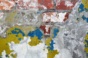 Image showing Old plaster with remnants of paint