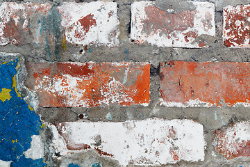 Image showing Old plaster with remnants of paint