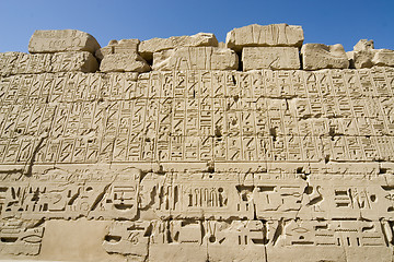 Image showing Hieroglyphics on the wall