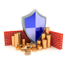 Image showing Shield protects Money