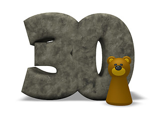 Image showing stone number and bear