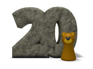 Image showing stone number and bear