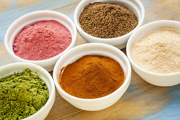 Image showing fruit and leaf powders