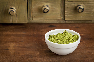 Image showing moringa leaf powder