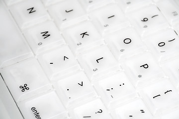 Image showing Closeup of Apple iBook keyboard