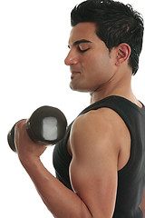 Image showing Man Lifting weights bodybuilder