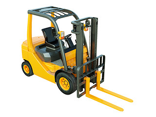 Image showing Forklift truck isolated