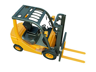 Image showing Forklift truck isolated