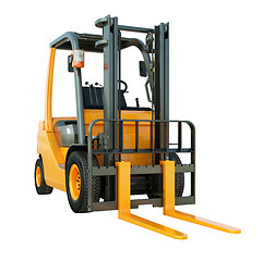 Image showing Forklift truck isolated