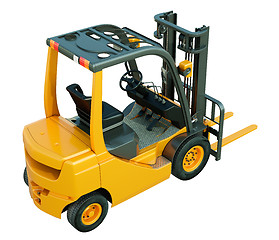 Image showing Forklift truck isolated