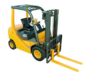 Image showing Forklift truck isolated