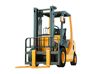 Image showing Forklift truck isolated