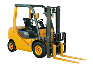 Image showing Forklift truck isolated