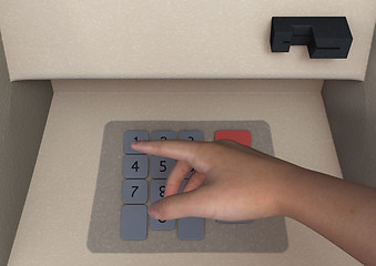 Image showing ATM PIN Code Entry