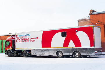 Image showing Blood transportatiobn truck