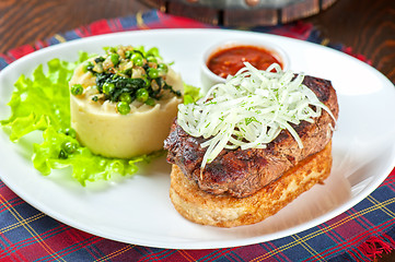 Image showing Gourmet steak meat