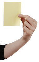 Image showing Woman and post it