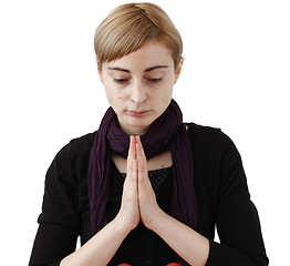 Image showing Woman praying