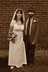 Image showing Vintage Bride and Groom