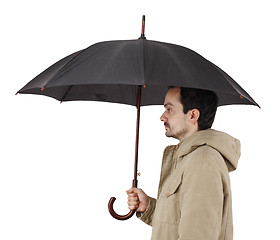 Image showing Man with umbrella