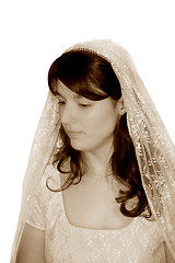 Image showing Thoughtful Bride