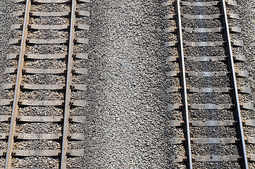 Image showing two railroads. top view