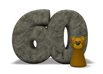 Image showing stone number and bear