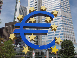 Image showing Frankfurt am Main, Germany - July 5, 2013: The world famous building of the European Central Bank.