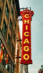 Image showing Chicago theather neon sign