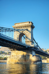 Image showing Szechenyi suspension bridge in Budapest, Hungary